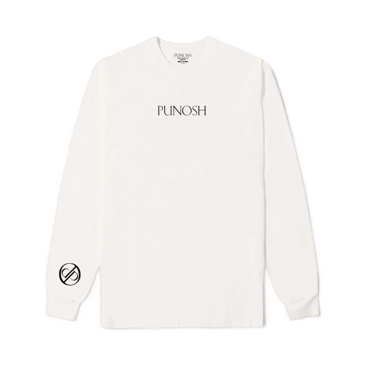 Punosh Logo Unisex Over-Sized Long Sleeve Shirt (Cement)