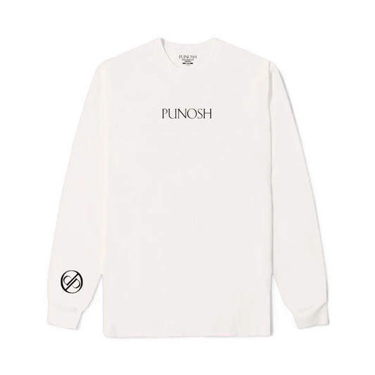 Punosh Logo Unisex Over-Sized Long Sleeve Shirt (Cement)