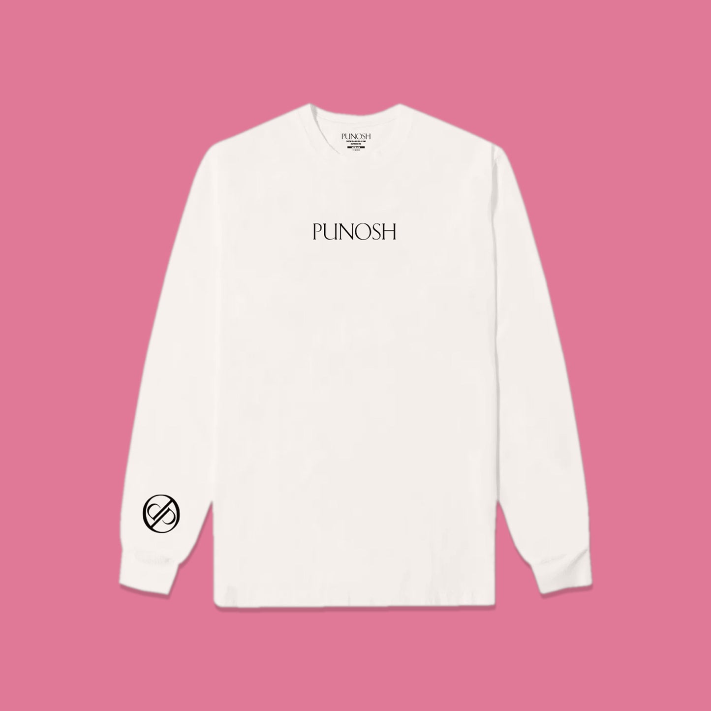 Punosh Logo Unisex Over-Sized Long Sleeve Shirt (Cement)